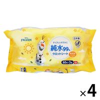 レック 純水99%ウエットシート60枚×3 アナと雪の女王 1セット（3個×4）
