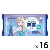 レック アルコール除菌シート55枚×3 アナと雪の女王 1セット（3個×16）