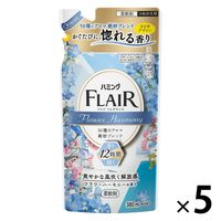 （在庫処分セール）ハミング フレアフレグランス フラワーハーモニー 詰め替え 380mL 1セット（1個×5） 柔軟剤 花王【旧品】
