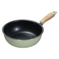 パール金属 いため鍋 20cm IH対応 フッ素加工 ナチュラルクックピュア グリーン 419684 1個（直送品）