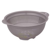 岩崎工業 ザル L クッキングパル 電子レンジ対応 日本製 ベージュグレー 434113 1個（直送品）