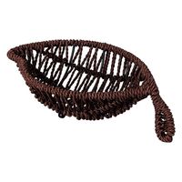 ちどり産業 バスケット フルーツバスケット 葉っぱ型 ブラウン 444379 1個（直送品）