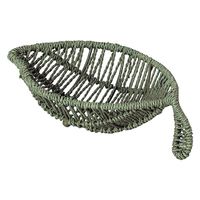 ちどり産業 バスケット フルーツバスケット 葉っぱ型 グリーン 444380 1個（直送品）