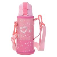 パール金属 水筒 600ml キッズチャージャー ダイレクトボトル ポーチ付き ピンク 459336 1個（直送品）
