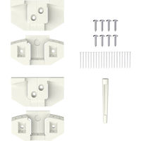 平安伸銅工業 浮かせる家具ブラケット 1本用 ホワイト 4977612364003 1個（直送品）