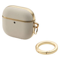 AirPods 4 ケース 用 ソフトレザー カバー 衝撃吸収 落下防止 グレージュ AVA-AP06PLMJGB エレコム 1個（直送品）