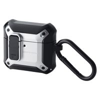 AirPods 4 ケース 用 耐衝撃 衝撃吸収 フタ開閉ロック機能 シルバー AVA-AP06ZEROLSV エレコム 1個（直送品）