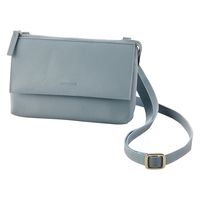 スマホポーチ ショルダーポーチ お財布機能付き 斜めがけ ソフトレザー ダスティブルー P-MAP07BU エレコム 1個（直送品）