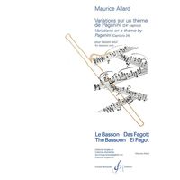 Gerard Billaudot Editeur アラール:パガニーニの主題による変奏曲 (FAGOTT SOLO) GB3873 1冊（直送品）