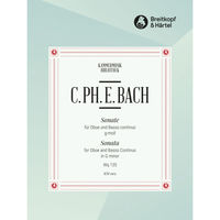 BREITKOPF(ブライトコプフ出版) エマニュエル・バッハ:オーボエ ソナタ ト短調 (OBOE / PIANO) KM2103 1冊（直送品）