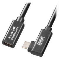 サンワサプライ USB5Gbps TypeーC延長ケーブル（L型・PD100W・1m） KUー5GCCP100ENL10 1本