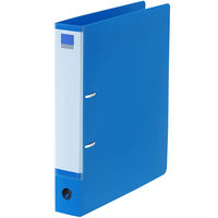 【旧品】アスクル　Ｄ型ツイストリングファイル　A4タテ　2穴　背幅47mm　ブルー　10冊　 オリジナル