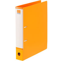 【旧品】アスクル　Ｄ型ツイストリングファイル　A4タテ　2穴　背幅47mm　オレンジ　1冊 オリジナル