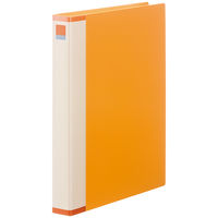 【セール】【旧品】アスクル 交換式クリアーブック(バインダーファイル) 差し替え式 A4タテ 30穴 背幅35mm 25ポケット付 オレンジ 3冊 オリジナル