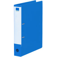 【旧品】アスクル　Ｄ型ツイストリングファイル　A4タテ　2穴　背幅36mm　ブルー　30冊 オリジナル