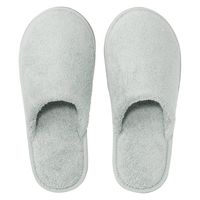 無印良品 洗える綿パイルスリッパ 前とじ Ｌ ２５～２７．５ｃｍ用 グリーン 良品計画