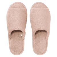 無印良品 洗える綿パイルスリッパ 前あき Ｍ ２２．５～２５ｃｍ用 ベージュ 良品計画