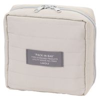 キルティングスクエアポーチ(M) グレー LAKOLE/ラコレ