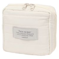 キルティングスクエアポーチ(S) ホワイト LAKOLE/ラコレ