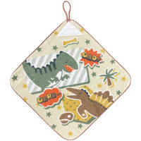 ループ付きウォッシュタオル　コミックディノ　WO459700　1組（3枚：柄違い3種×1）