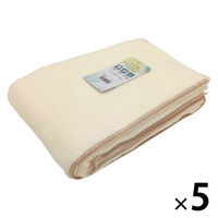 マイクロファイバー　シェリーカラー　バスタオル　アイボリー BO490713 1セット（5枚）