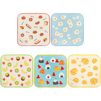 プチタオル 　フーディー　 PO457510　1セット10組（50枚：柄違い5種×各10枚）