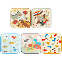 プチタオル 　コミックディノ　PO457310　1セット10組（50枚：柄違い5種×各10枚）