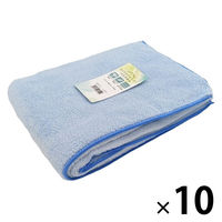 マイクロファイバー　シェリーカラー　バスタオル　ブルー BO490701 1箱（10枚入）
