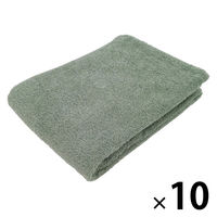 やわらかコンパクトバスタオル　ムードカラー　カーキ CO503214 1箱（10枚入）