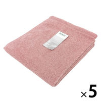 やわらかフェイスタオル　ムードカラー　ピンク FO503202 1セット（5枚）