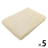 やわらかコンパクトバスタオル　ムードカラー　アイボリー CO503213 1セット（5枚）