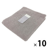 やわらかフェイスタオル　ムードカラー　ウォームグレー FO503239 1箱（10枚入）