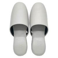 ニッポンスリッパ スリッパ 消臭レザー調プラット 消臭効果　グレー 1足