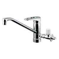 カクダイ Sレバー混合栓分水孔コック付 117-052K 1個（直送品）