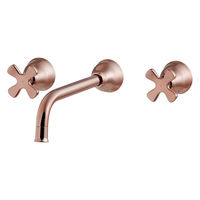 カクダイ 壁付2ハンドル混合栓 KB 125-005-BR 1個（直送品）