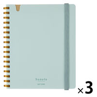 コクヨ スーファ ソフトリングノート A6変形 青 スーSV758S4ーLB 1セット（1冊×3）