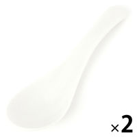 美濃焼きレンゲ ツヤホワイト 1セット（1個×2） LAKOLE/ラコレ