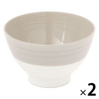 ツヤツヤ塗分け汁椀2 アイボリー 1セット（1個×2） LAKOLE/ラコレ