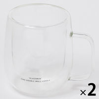ダブルウォールグラスマグカップ クリア 1セット（1個×2） LAKOLE/ラコレ