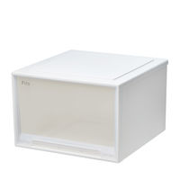 【小物収納】天馬　フィッツケース 45ー45L 　ホワイト/クリア　幅45.0×奥行45.0×高さ30.0cm　1個