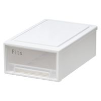【小物収納】天馬　フィッツケース 27ー18 　ホワイト/クリア　幅18.4×奥行27.2×高さ10.2cm　1個