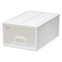 【小物収納】天馬　フィッツケース 47ー33 　ホワイト/クリア　幅33.0×奥行47.0×高さ21.5cm　1個