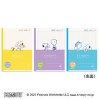 日本ノート ノート スヌーピー セミB5 自主学習 5mm方眼26枚 3色セット PST5J03 1セット(1パック(3色入)×3)