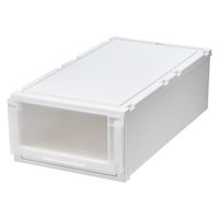 【引き出し収納】　天馬　フィッツケース アドバンス 74ー39M　ホワイト/クリア　幅39.0×奥行74.0×高さ23.0cm　1個