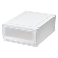 【引き出し収納】　天馬  フィッツケース アドバンス 55ー40Sホワイト/クリア　幅40.0×奥行55.0×高さ20.0cm　1個