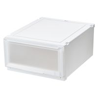 【引き出し収納】　天馬　フィッツケース アドバンス 55ー45Mホワイト/クリア　幅45.0×奥行55.0×高さ25.0cm　1個