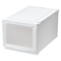 【引き出し収納】　天馬  フィッツケース アドバンス 55ー35Lホワイト/クリア　幅35.0×奥行55.0×高さ30.0cm　1セット（1個×3）