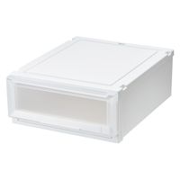 【引き出し収納】　天馬　フィッツケース アドバンス 55ー45Sホワイト/クリア　幅45.0×奥行55.0×高さ20.0cm　1セット（1個×4）