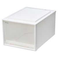 【引き出し収納】　天馬　フィッツケース 53ー39L　ホワイト/クリア　幅39.0×奥行53.0×高さ30.0cm　1セット（1個×3）