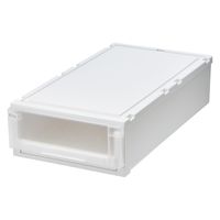 【引き出し収納】　天馬　フィッツケース アドバンス 74ー39S　ホワイト/クリア　幅39.0×奥行74.0×高さ18.0cm　1セット（1個×4）